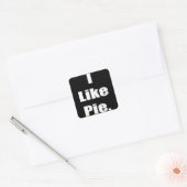 Humor Ik hou van taart Meme Vierkante Sticker (Envelop)