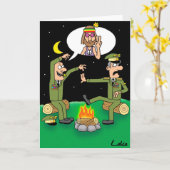 "Humor in Eenvormige" grappige Miltary Kaart (Gele Bloem)