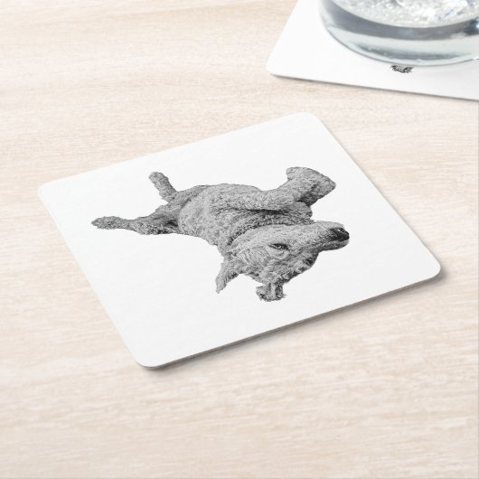 Humor in rust kartonnen onderzetters (Schuin)