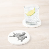 Humor in rust zandsteen onderzetter (Zijkant)