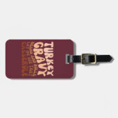 Humor kalkoen jus bonen en broodjes Thanksgiving Bagagelabel (Voorkant horizontaal)