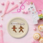 Humor kerst in ontbijt papieren bordje (Feest)