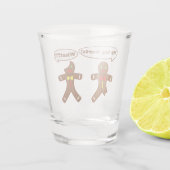 Humor kerstmis feestdag shot glas (Achterkant)