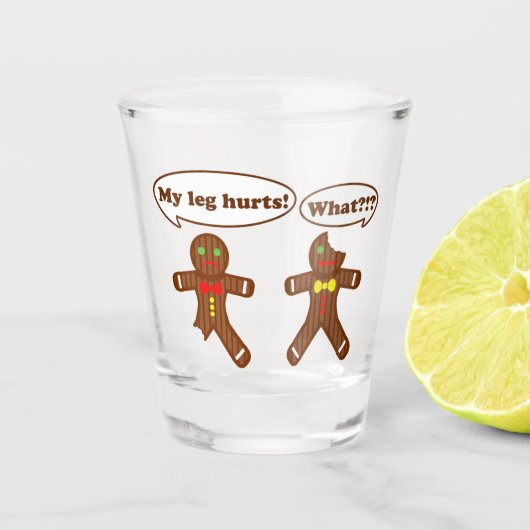 Humor kerstmis feestdag shot glas (Voorkant)