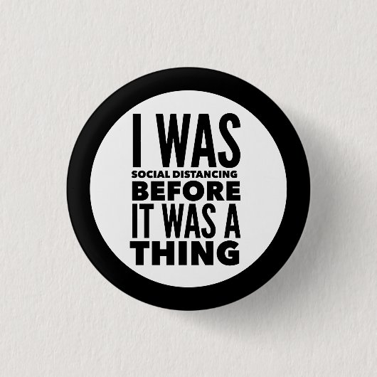 Humor Knop Sociale Afstand Ronde Button 3,2 Cm (Voorkant)