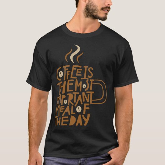 humor koffie t-shirt (Voorkant)