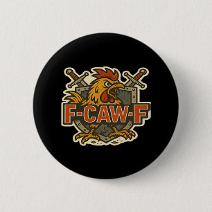 Humor Kraai Grappig Gotische F-Caw-F Ronde Button 5,7 Cm