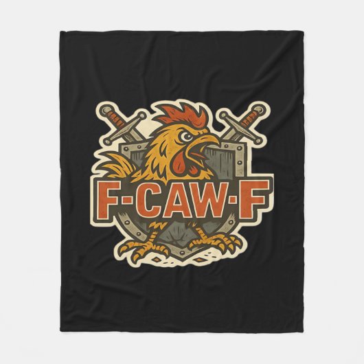 Humor Kraai Grappige Gotische F-Caw-F Fleece Deken (Voorkant)