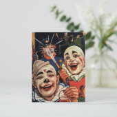 Humor, Laughing Circus Clowns en politie Briefkaart (Staand voorkant)