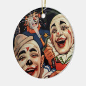 Humor, Laughing Circus Clowns en politie Keramisch Ornament (Links)