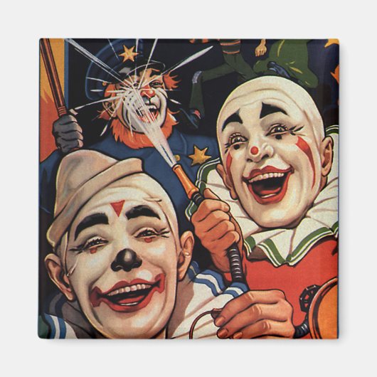  Humor, Laughing Circus Clowns en politie Magneet (Voorkant)