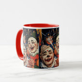 Humor, Laughing Circus Clowns en politie Mok (Voorkant links)