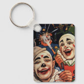  Humor, Laughing Circus Clowns en politie Sleutelhanger (Voorkant)
