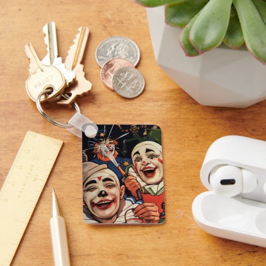  Humor, Laughing Circus Clowns en politie Sleutelhanger (Bureau)