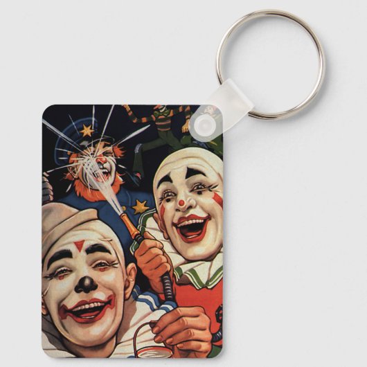  Humor, Laughing Circus Clowns en politie Sleutelhanger (Achterkant)