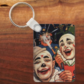  Humor, Laughing Circus Clowns en politie Sleutelhanger (Voorkant)