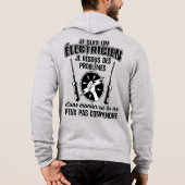 Humor lectricien hoodie (Achterkant)