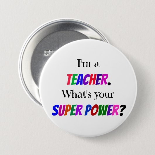 Humor leraar ronde button 7,6 cm (Voorkant /achterkant)