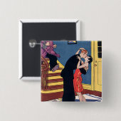  Humor, liefde en Romance, laat-nachtkus Vierkante Button 5,1 Cm (Voorkant /achterkant)