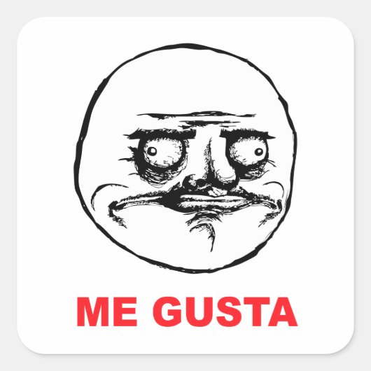 humor lol rofel vierkante sticker (Voorkant)