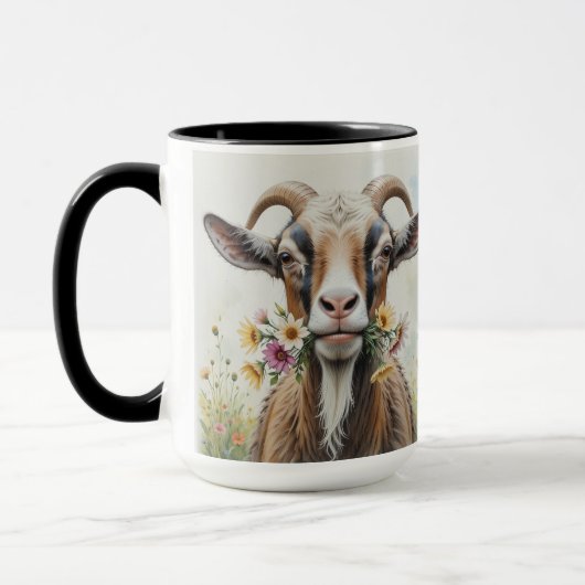 Humor Lovable Old Goat, Animal, Boerderij Pet Mok (Links)