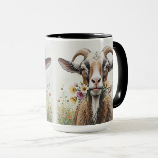 Humor Lovable Old Goat, Animal, Boerderij Pet Mok (Voorkant rechts)