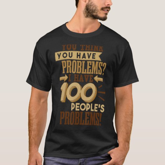 Humor maatschappelijk werker t-shirt (Voorkant)