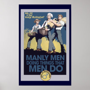  Humor Manly MANNEN Poster