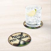 Humor met clubs Ronde Kartonnen Onderzetter (Insitu)