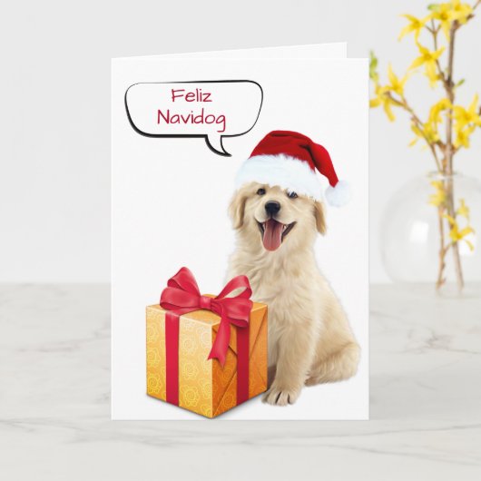 Humor met kerstgouden rector kaart (Gele Bloem)