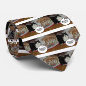 Humor met kerstzwarte en witte kat stropdas (Opgerold)