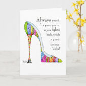 Humor met schoeisel - geschikt voor lijst kaart (Gele Bloem)