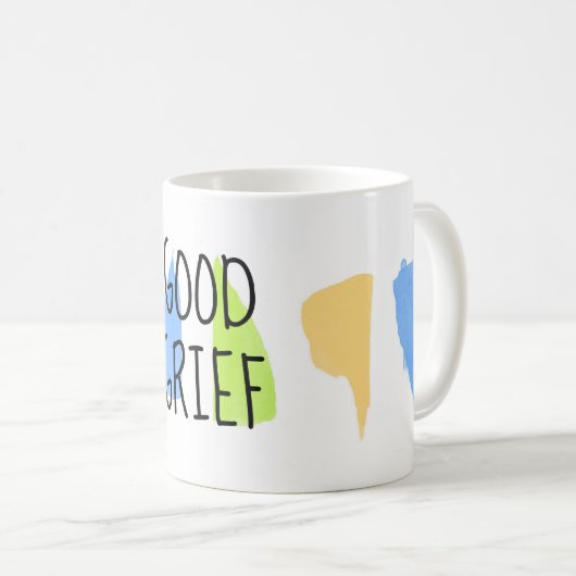 humor minimalistische stijl met goede trieste pree koffiemok (Voorkant rechts)