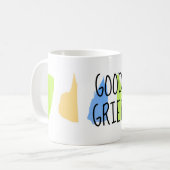 humor minimalistische stijl met goede trieste pree koffiemok (Voorkant links)