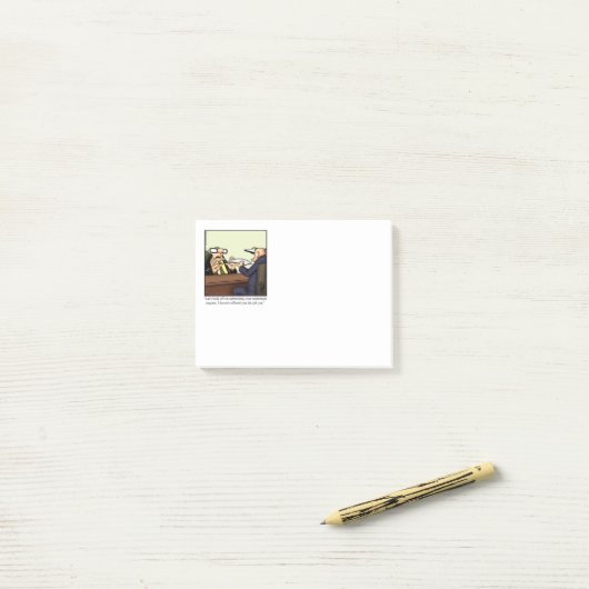 Humor na pensionering Opmerkingen Post-it® Notes (Op bureau)