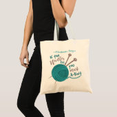 Humor Needles Yarn Funny Knitter | Aangepast Tote Bag (Voorkant (product))