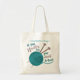 Humor Needles Yarn Funny Knitter | Aangepast Tote Bag