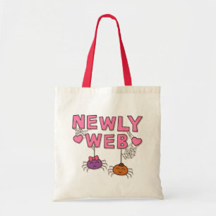 Humor Nieuwe Web Spinnen Nieuw Getrouwd Pun Tote Bag