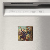  Humor, oma op een Merry-Go-Round Horse Magneet (Insitu (Vaatwasser))