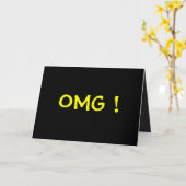 Humor OMG Birthday Card Kaart (Gele Bloem)