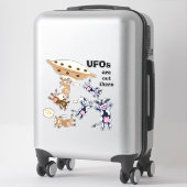 Humor ontvoering UFO-koe Sticker (Koffer)