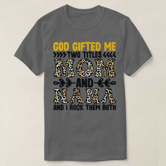 Humor ontwerp tekst prepress voor mam en Grandma Q T-shirt (Design voorkant)