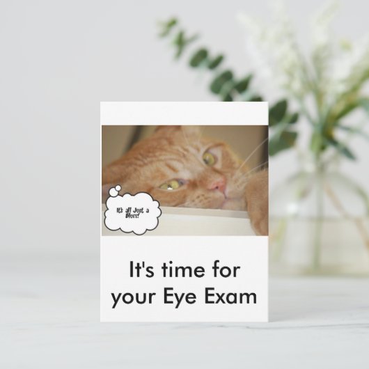 Humor Oogdokter/Het is allemaal een onduidelijk be Briefkaart (Staand voorkant)