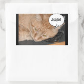 Humor Oranje tablet/cel telefoon Rechthoekige Sticker (Tas)