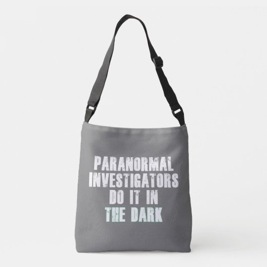 Humor Paranormale Onderzoekers (Wit) Crossbody Tas (Achterkant)