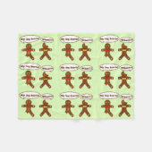 Humor-patroongingerbrood Fleece Deken (Voorkant (Horizontaal))