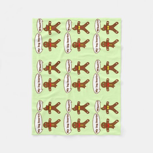 Humor-patroongingerbrood Fleece Deken (Voorkant)