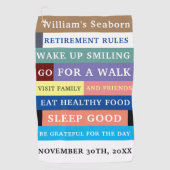 Humor Personalized Funny Retirement Rules Golfhanddoek (Voorkant)