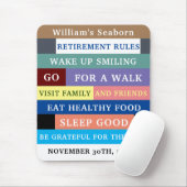 Humor Personalized Funny Retirement Rules Muismat (Met muis)