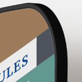 Humor Personalized Funny Retirement Rules Pickleball Paddle (Links Detail)